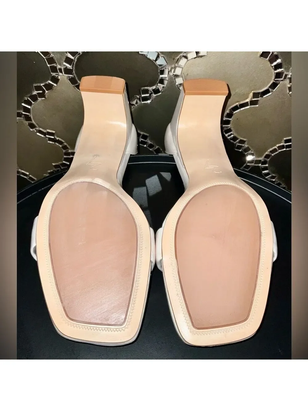 Naturalizer 27 Edit Iriss - Satin Pearl Beige Patent Leather - size 9
